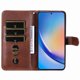thumbnail image 4 of Funda tipo cartera para Samsung Galaxy A35 con bolsillo con cremallera y ranuras para tarjetas – Función de soporte Marrón, 4 of 6
