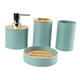 thumbnail image 2 of Juego De 4 Accesorios De Baño, Decoración De Baño, Juego Completo De Accesorios De Baño, Azul, 2 of 3