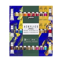 Set 30 Acrílico Pebeo Studio Colores 20Ml + Pincel