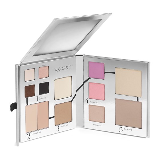 Paleta de maquillaje Woosh Beauty Pold Out Face Travel con espejo