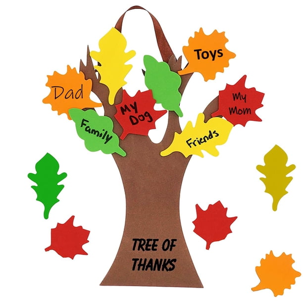 Craft Kit 4E's Novelty Thankful Tree, paquete de 12 unidades, espuma para niños de 4 a 8 años