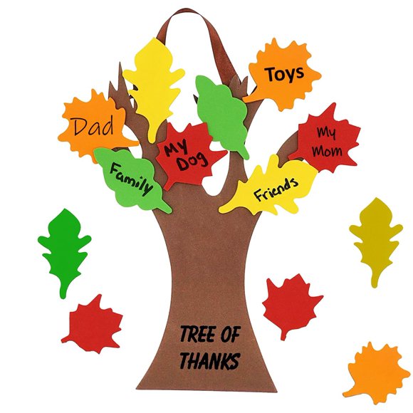 Craft Kit 4E's Novelty Thankful Tree, paquete de 12 unidades, espuma para niños de 4 a 8 años