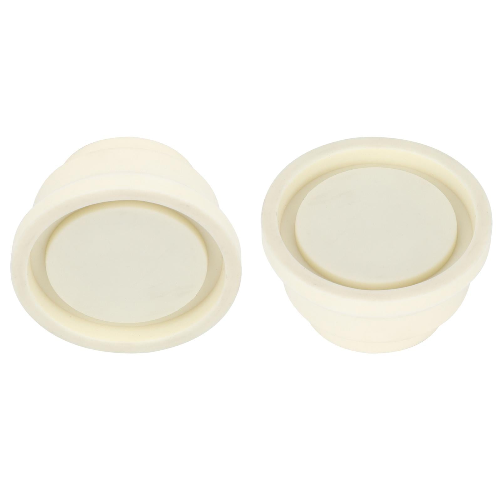 Magideal - Paquete De 2 Parachoques De Goma Para Escalera De Piscina Enterrada, La Adaptaciónción A Tubos De Escalera De Piscina De 1,65 Pulgadas, Tapas De Parachoques D , Blanco