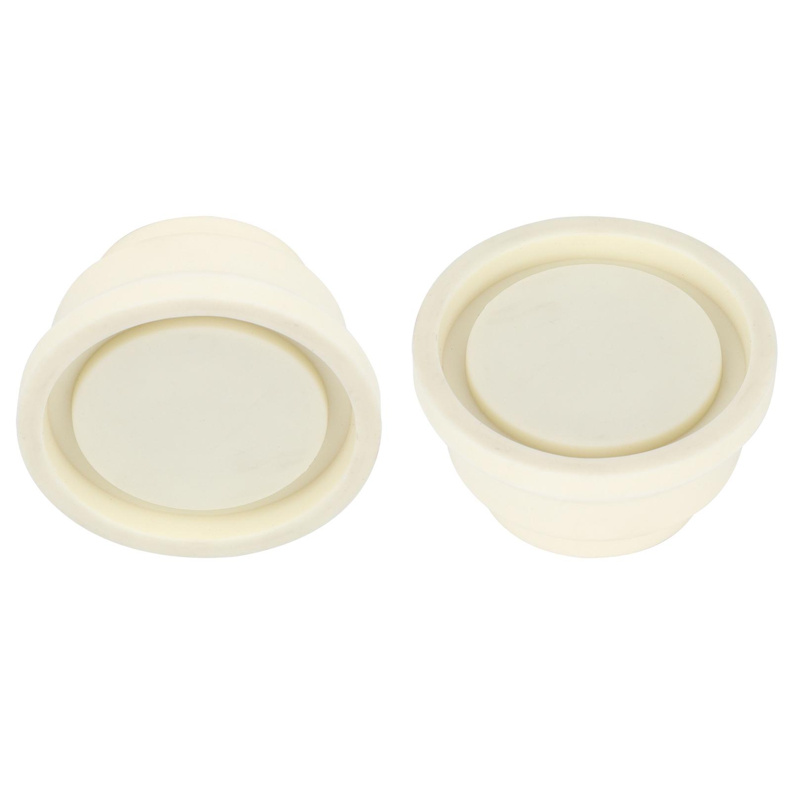 Magideal - Paquete De 2 Parachoques De Goma Para Escalera De Piscina Enterrada, La Adaptaciónción A Tubos De Escalera De Piscina De 1,65 Pulgadas, Tapas De Parachoques D , Blanco