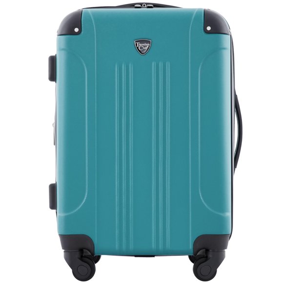 Luggage Travelers Club Chicago - Carcasa rígida, ampliable, 20 pulgadas, color verde azulado