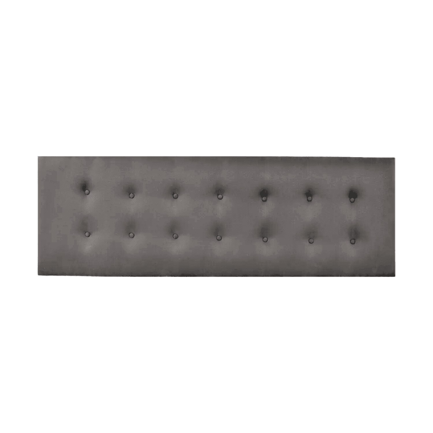 Importclick - Respaldo Elegante Super King Capitone 200x60 Cm Gris Felpa Botones