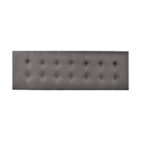 Importclick - Respaldo Elegante Super King Capitone 200X60 Cm Gris Felpa Botones
