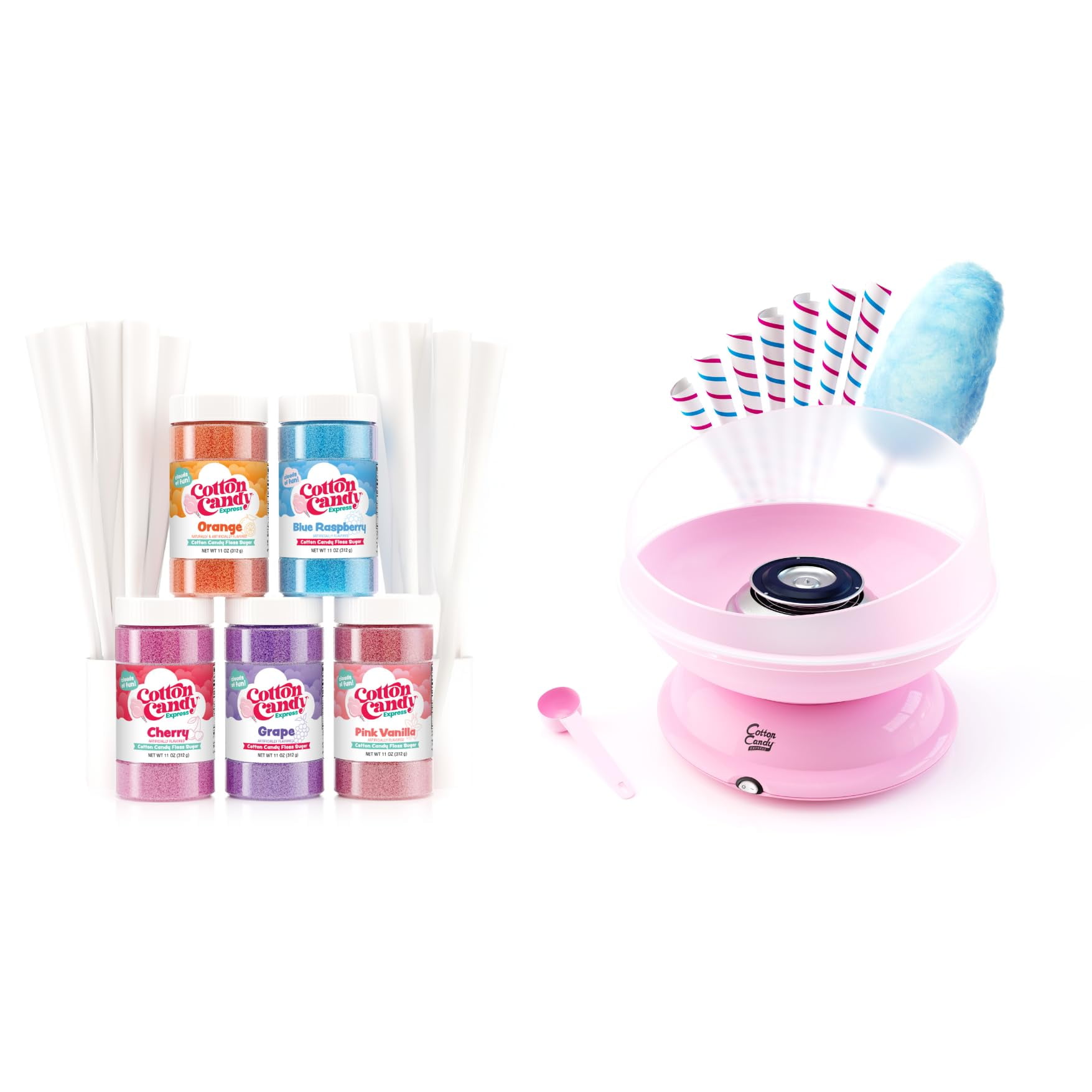 Máquina De Algodón De Azúcar Cotton Candy Express Cc1000-s Con Azúcar