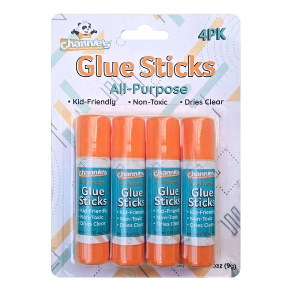Barritas de Pegamento Channie's Pack de 4 Transparentes Lavables 9 g