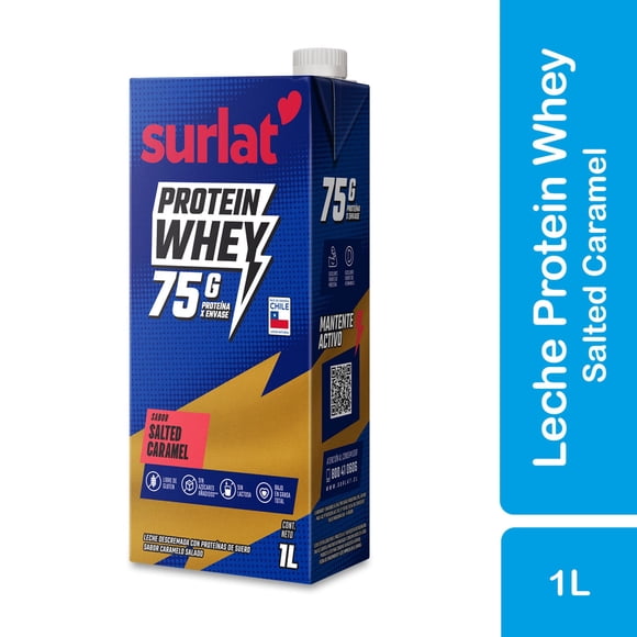 Leche Descremada Whey Proteína Caramelo Salado, 1 L