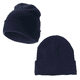 thumbnail image 3 of Gorro Beanie De Lana Adulto Con Doblez Azul Marino Forro Polar, 3 of 3