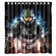 thumbnail image 1 of Cortina de ducha con diseño de videojuego de ciencia ficción Halo, juego de cortinas de baño con ganchos, tamaño 66 x 72 pulgadas, 1 of 3