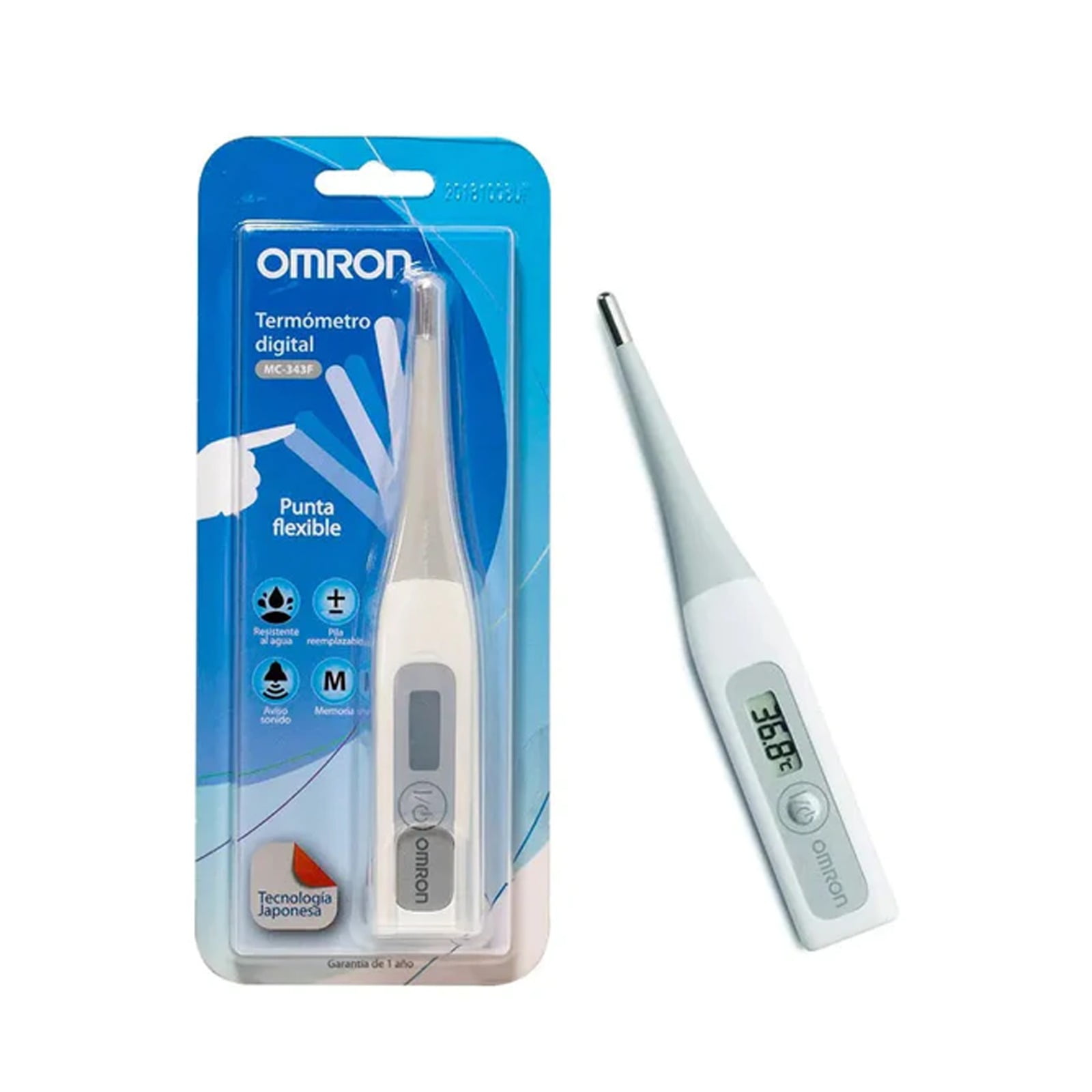 Topmedic - Termómetro Digital Punta Flexible Omron