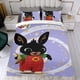 thumbnail image 4 of Bing Bunny Conjunto de sábanas temático, trío de piezas, cómodo y amigable con la piel, diseño único, regalo de decoración para el hogar para familiares, amigos y fans,135cm *200cm, 4 of 6