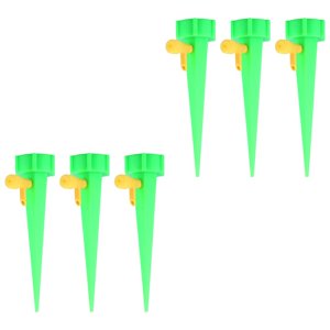 Ioensy - Dispositivo De Riego De Plantas Con Picos De Autorriego Para Plantas De Interior, Maceta, Jardín, Verde, 6 Uds.