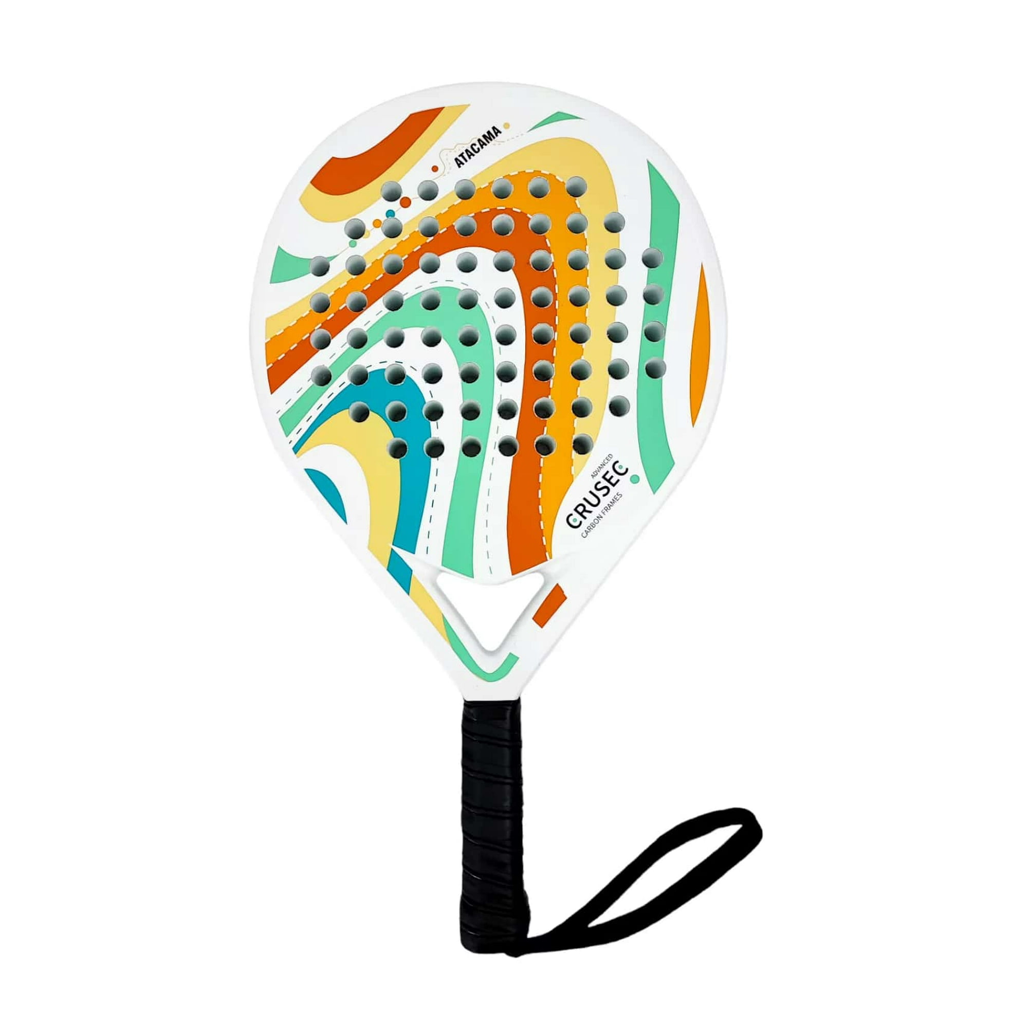 Pala Padel Crusec Mod Atacama Carbono 38mm Con Bolso Blanco
