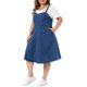 thumbnail image 4 of Agnes Orinda Vestido de Mezclilla para Mujer Talla Grande con Tirantes Ajustables Vestido Línea A con Bolsillos 2X Azul Medio, 4 of 6