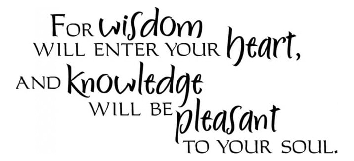 Rienda Libre Graphics - Decomural Wisdom Will Enter Your Heart Bible Ws-15140