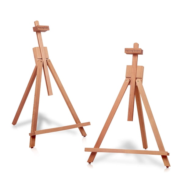 Caballete de mesa Falling in Art 64 cm, paquete de 2, madera de haya