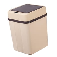 Magideal - Bote De Portátil Con Pilas, Plástico Cuadrado, Sensor Eléctrico Automático Inteligente, Caja De L, De Para Dormitorio Caqui