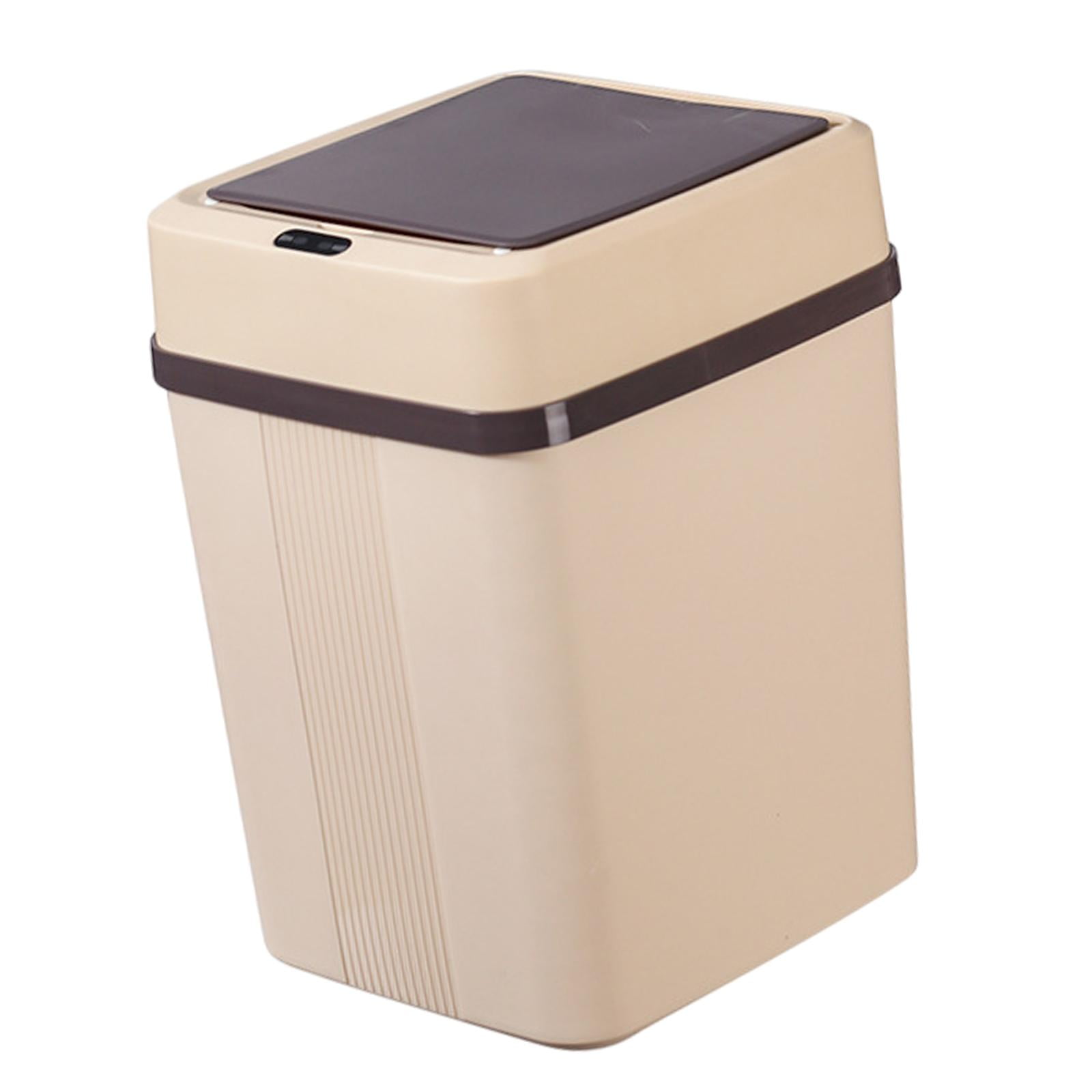 Magideal - Bote De Portátil Con Pilas, Plástico Cuadrado, Sensor Eléctrico Automático Inteligente, Caja De L, De Para Dormitorio Caqui