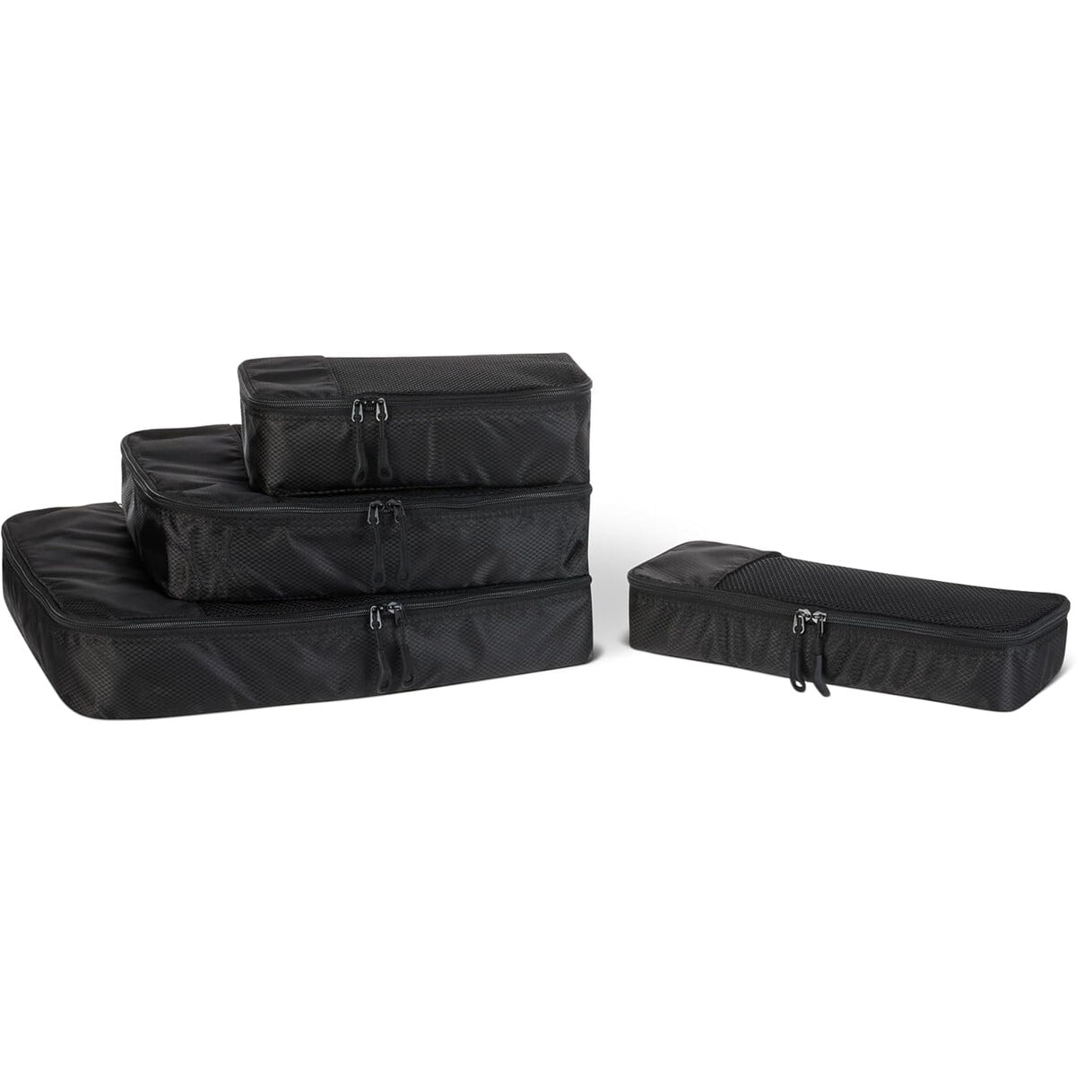 Essentials - Organizadores De Viaje Set 4 Negro Poliéster