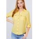 thumbnail image 1 of CCWHOLESALESCLOTHINGS por CCWHOLESALESCLOTHINGS Blusa Tejida con Bolsillo y Mangas Enrolladas 3/4, Talla Regular para Mujer, 1 of 5