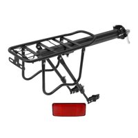 Magideal - Estante Trasero Para Bicicleta, Portaequipajes, Marco Montado, Soporte De Contrapunto, Fácil Instalación, Asiento Trasero De Metal, Estante Para , Bastidor Y Reflector
