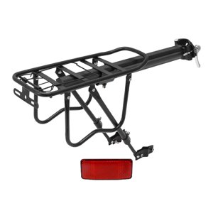 Magideal - Estante Trasero Para Bicicleta, Portaequipajes, Marco Montado, Soporte De Contrapunto, Fácil Instalación, Asiento Trasero De Metal, Estante Para , Bastidor Y Reflector