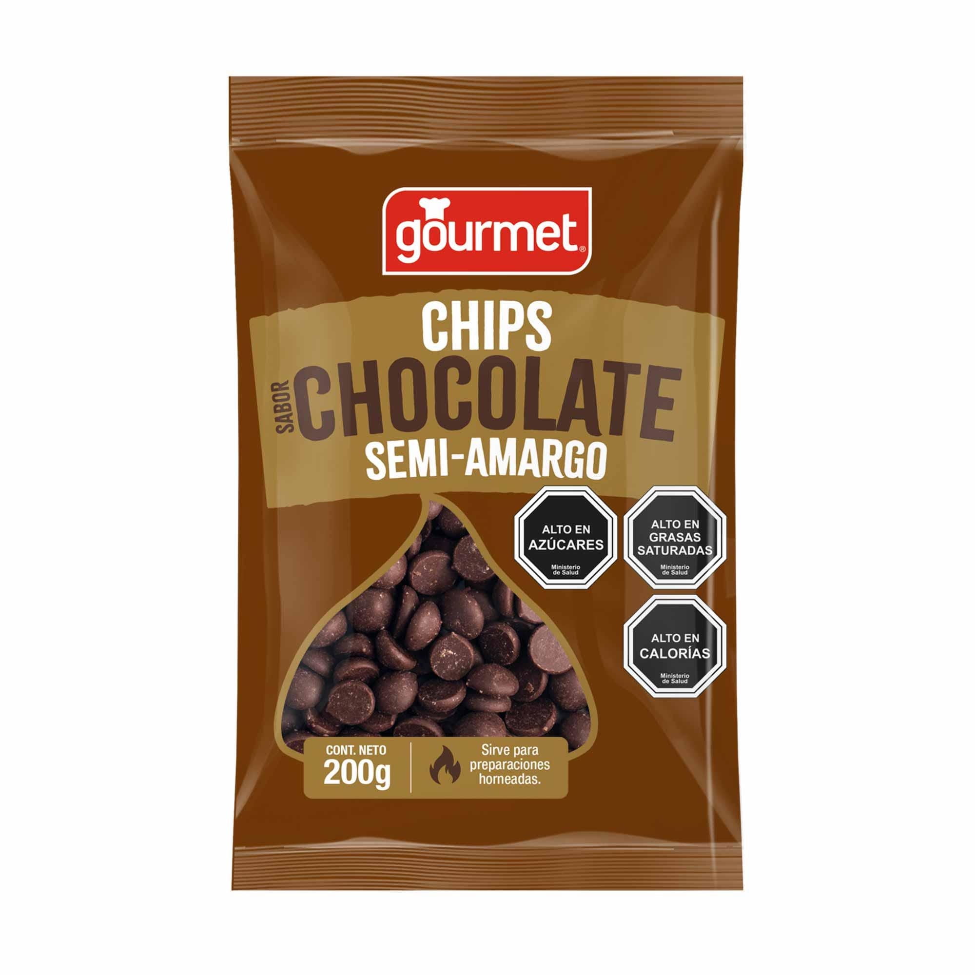 Cobertura Chips Chocolate Paquete 200 g Gourmet