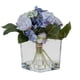 thumbnail image 2 of Rosa y Hortensia Azulado en Florero Cuadrado de Vidrio 16 cm, 2 of 2