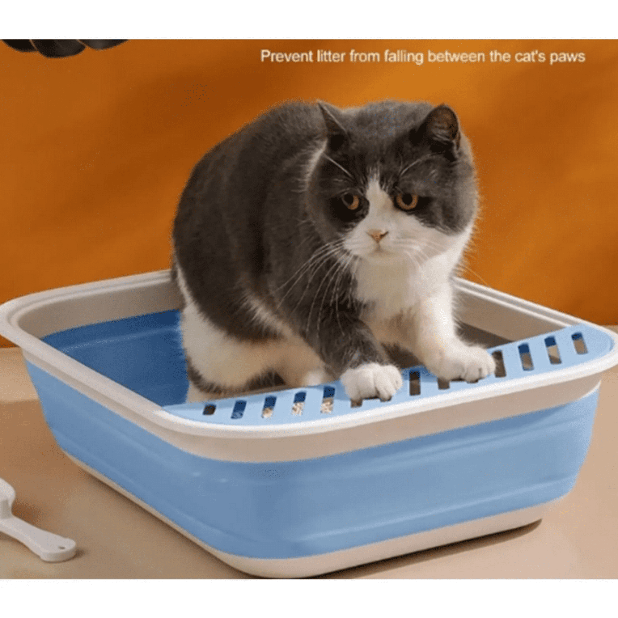 Genérico - Caja De Arena Semicerrada Para Gato Inodoro Plegable