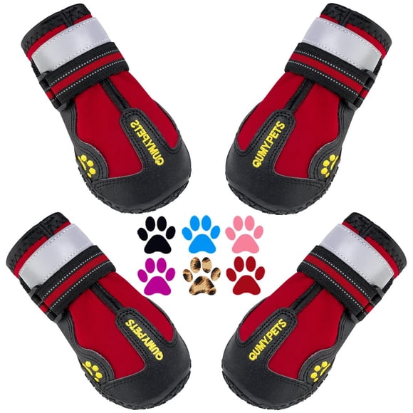 Zapatos para perros QUMY para perros grandes, botas para perros medianos y protectores de patas