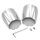 thumbnail image 5 of Cubierta De La Tapa De La Tuerca Del Eje De La Rueda Delantera 2pcs Para Harley Softail XL883 XL1200 Silver, 5 of 5