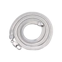 Elbauldejuma - Colgante Cadena Tejido Serpiente Plateado Hipoalergénico