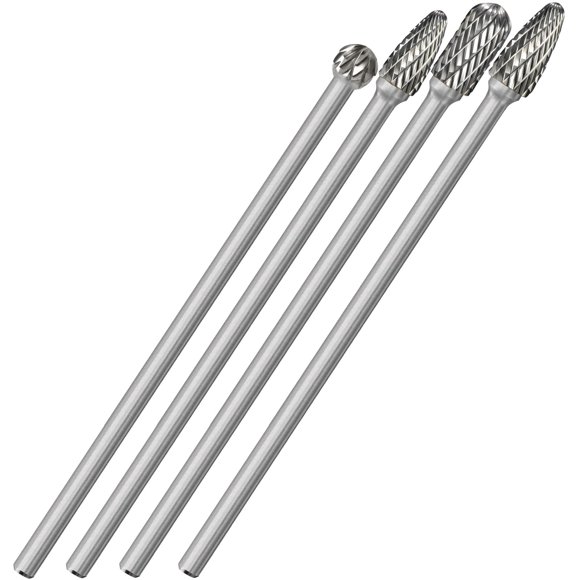 Juego de fresas de carburo Sworker 15 cm vástago 1/4" 4 piezas