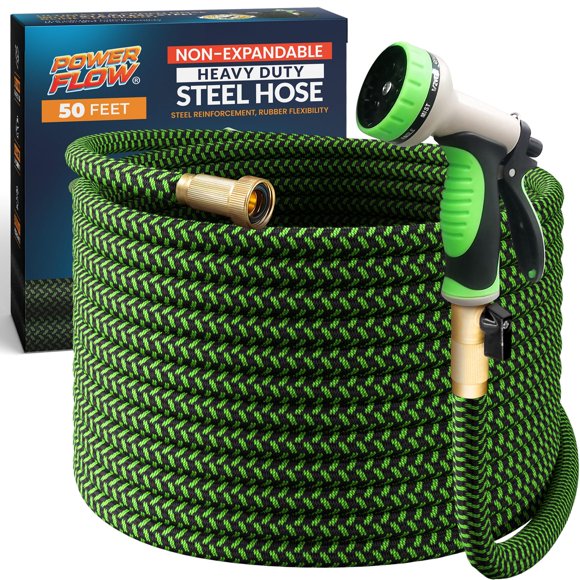 Manguera de Jardín POWERFLOW 15m Acero Inoxidable No Expandible