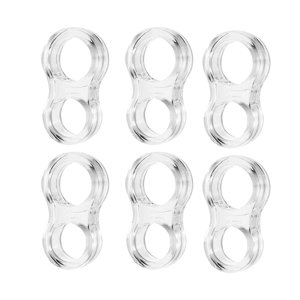 Magideal - Protector De Pared De Tope De Puerta De Pvc De 8 Piezas, Anillos De Manija De Puerta, Amortiguador De Perilla De Puerta, Protección De Muebles Para El