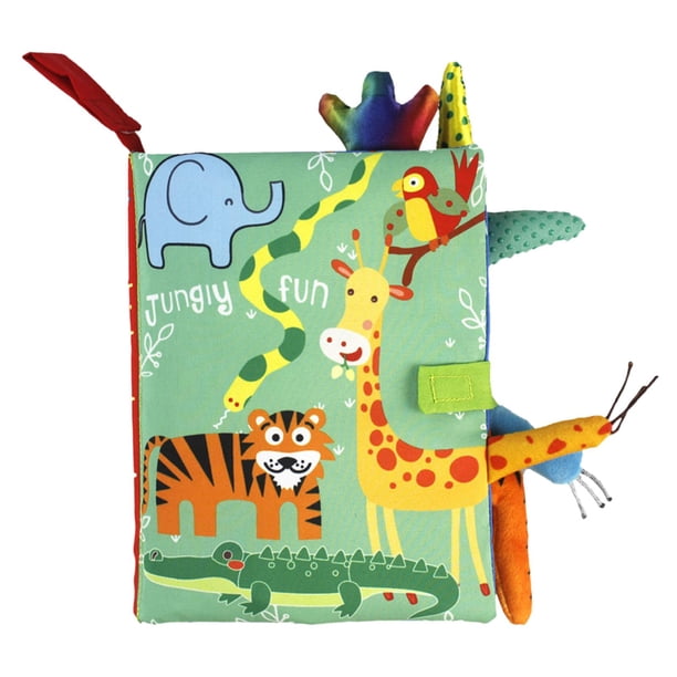 Libro De Tela Suave, Mordedores De Papel Con Sonido, Tema Animal Para Asiento De Coche, Juguete De Aprendizaje, Tigres