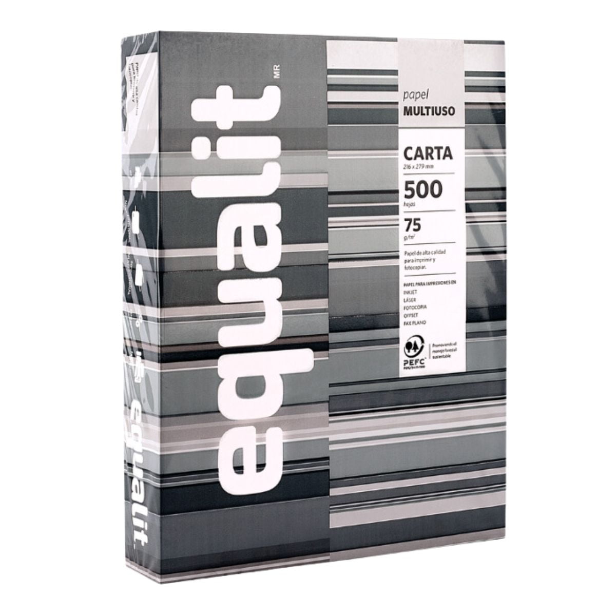 Hojas Tamaño Carta Equalit Resma Papel Carta Multifunción De 500 Hojas De 75g Resma Papel Carta Fotocopia