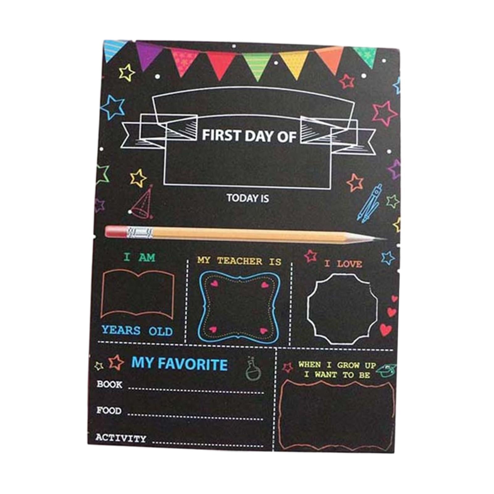 Bothyi - Pizarra De Doble Cara Para El Primer Día Y El Último Día De Clases Para La Oficina Del Jardín De Infantes