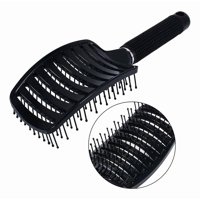 Linastore - Cepillo De Cabello Curvo Desenredante Peluqueria Antiencresp Negro