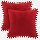 thumbnail image 1 of 2 Fundas De Almohada Cuadradas De Terciopelo Blando, Fundas De Almohada Decorativas De 40 X 40 Cm, Con Bolas De Terciopelo, Para Sofás De Decoración Familiar, Reposabrazos, Etc., 1 of 6