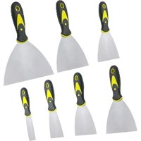 Xinqihang - Espátula 7 Piezas Para Pintura, Espátula Para Masilla, Juego De Espátulas Para Encintado, Espátula De Metal Para Masilla, Espátula De Acero Inoxidable, Herramienta Para Esparcir Pintura, Masilla Seca,