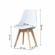 thumbnail image 3 of Silla De Comedor Tulip Tapizado Terciopelo O Felpa Con Base Madera - Gris, 3 of 3