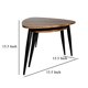 thumbnail image 5 of Mesa Benzara Clovia, juego de 2 unidades triangulares de madera y metal, 5 of 6