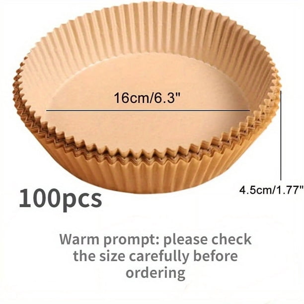 50pcs/100 Pcs Special Paper For Air Fryers, Double Sided Silicone Oil, High-quality Disposable Paper Liner, Non Stick Circular Disposable Liner, Baking Paper Oil Resistant, Food Grade Parchment, For