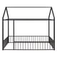 thumbnail image 3 of Full Size Metal Bed House Bed Frame with Fence, for Kids, Teens, Girls, Boys,Black, 3 of 3