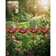 thumbnail image 1 of Estaca jardín flor metal hecha mano con baño abejas decoración exterior regalo polinizadores, 1 of 8
