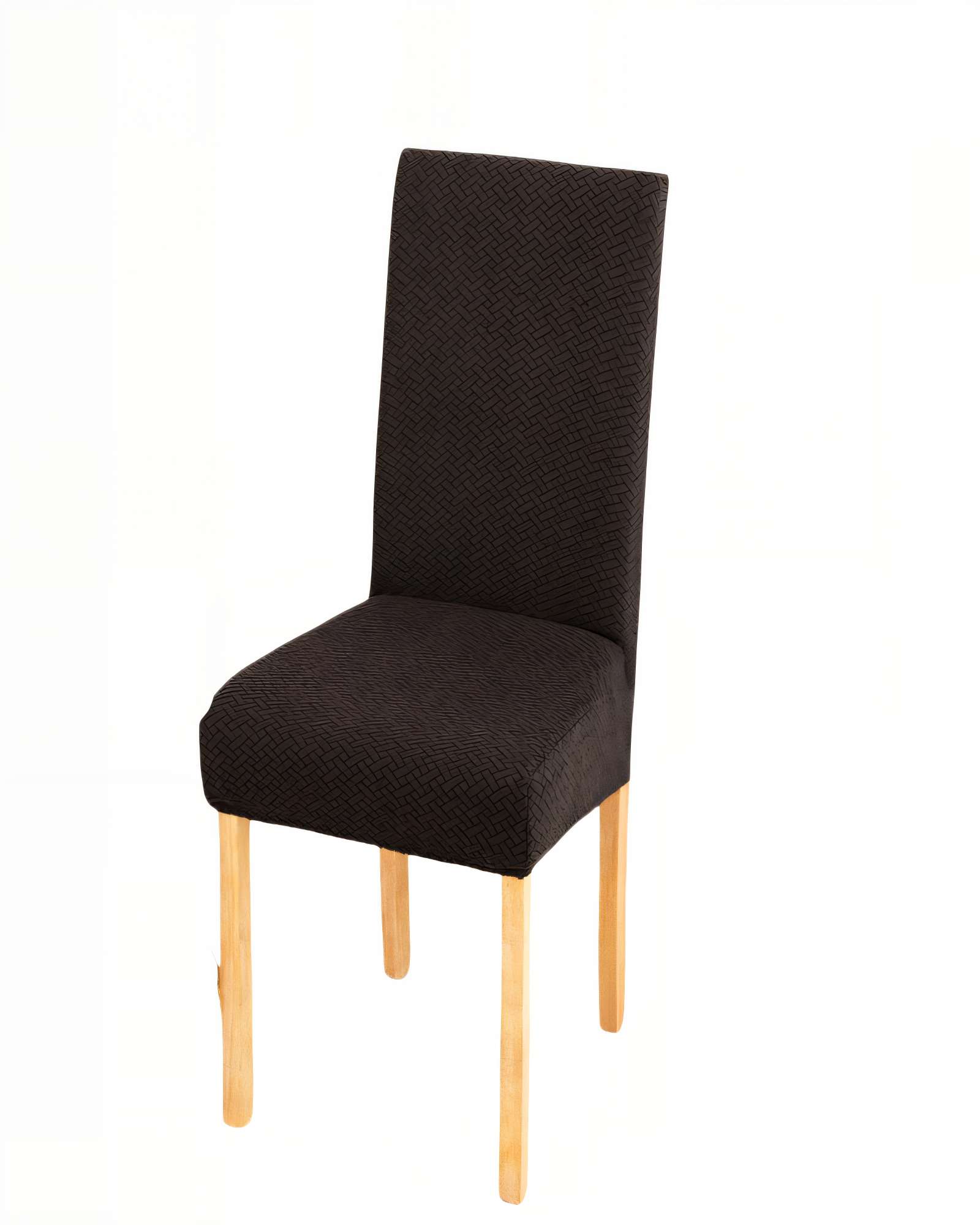 Genérico - Set De 6 Fundas De Silla Con Diseño Texturizado Colornegro